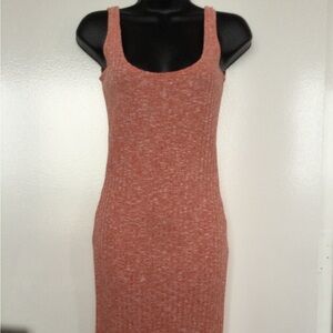 Women's Sleeveless Knit Dress - Rust
